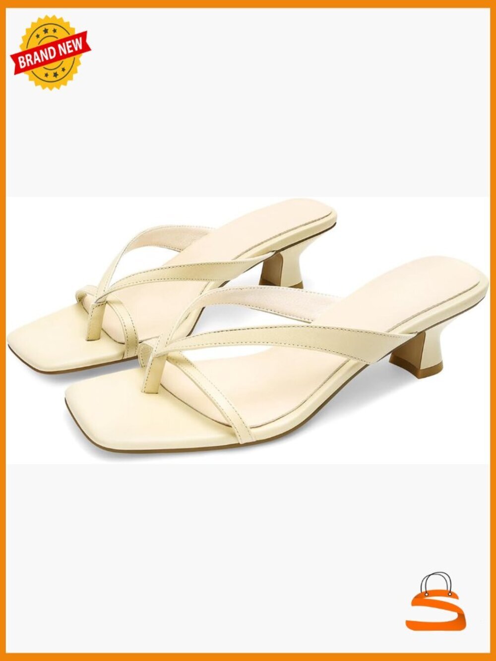 Kitten Heel Strappy Mule Sandals Open Toe Flip Flop Slides